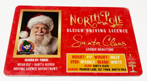 Santa's Lost Driving/Sleigh Licence & Letter