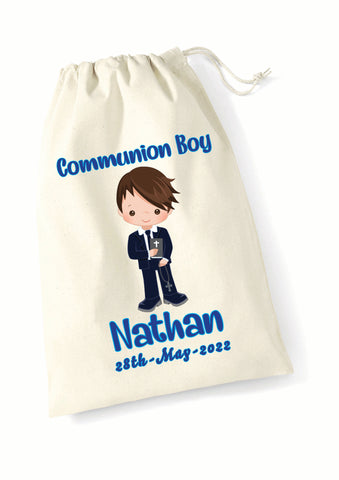 Personalised Communion Draw String Bags