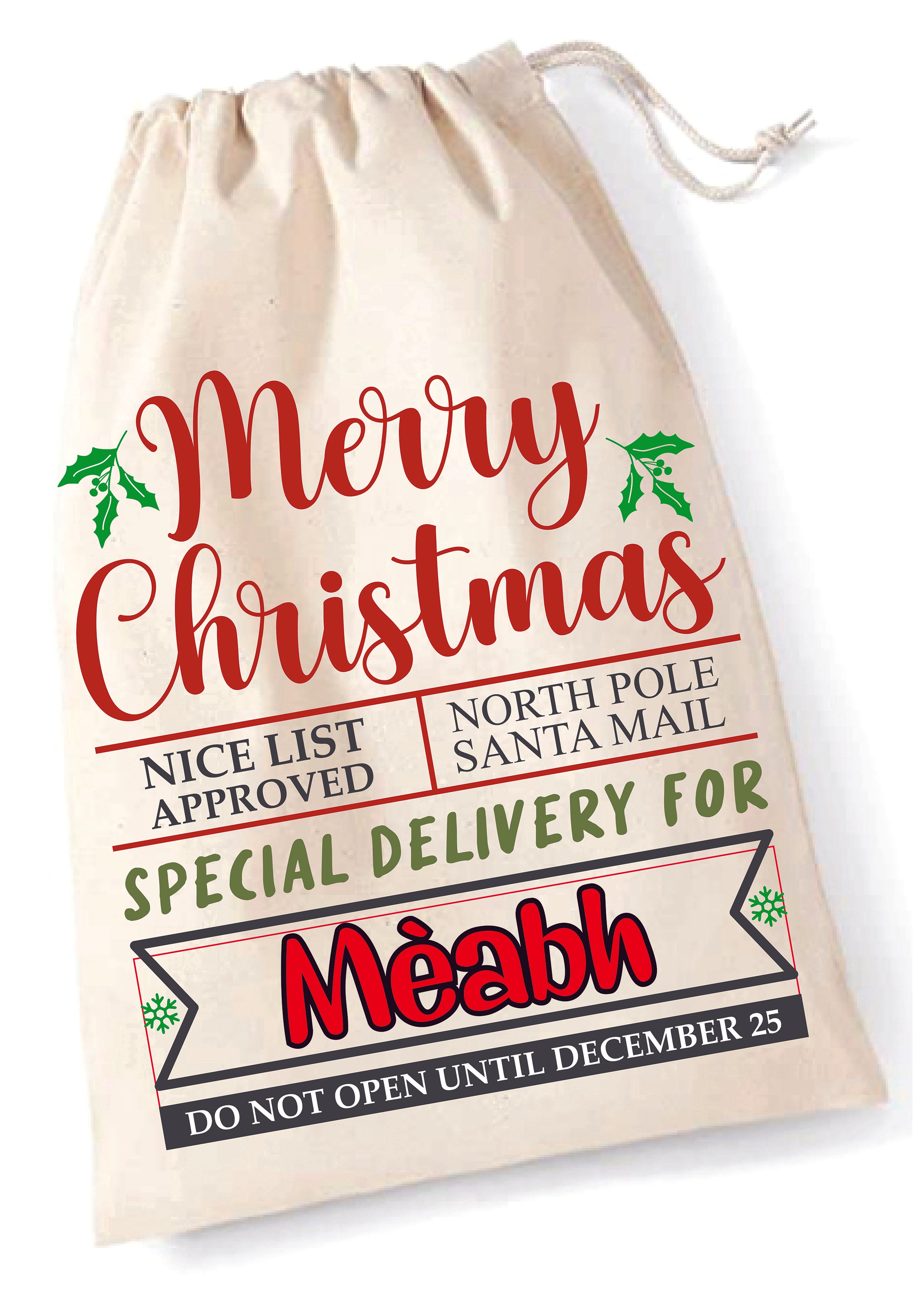 Personalised Christmas Goodie Bags