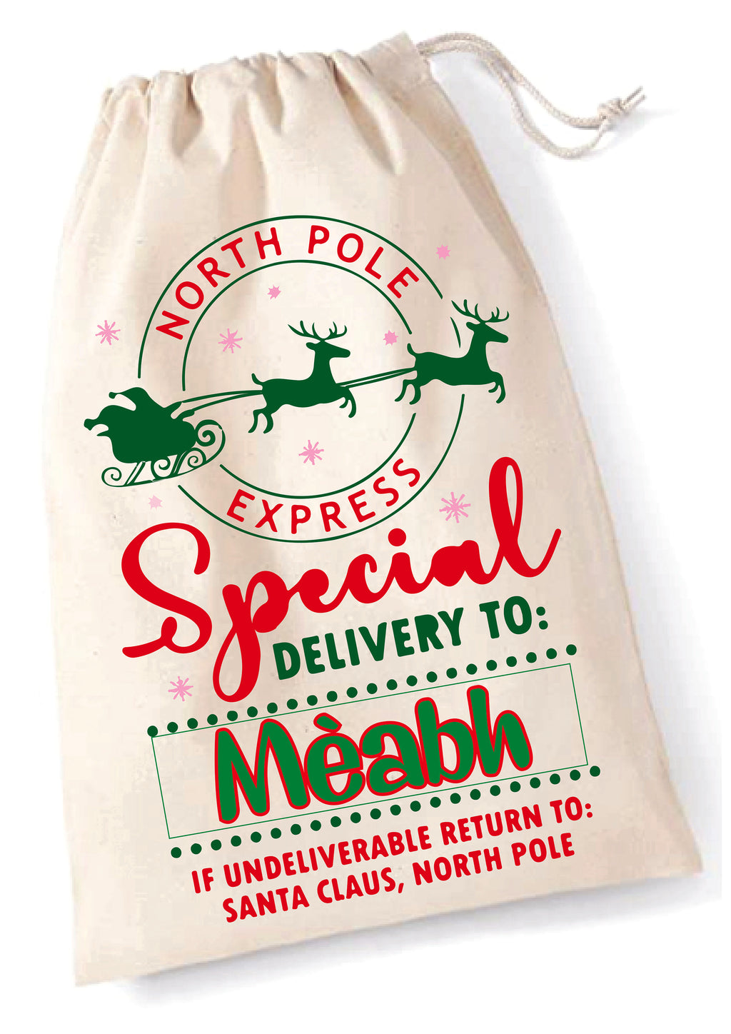 Personalised Christmas Eve Goodie Bags