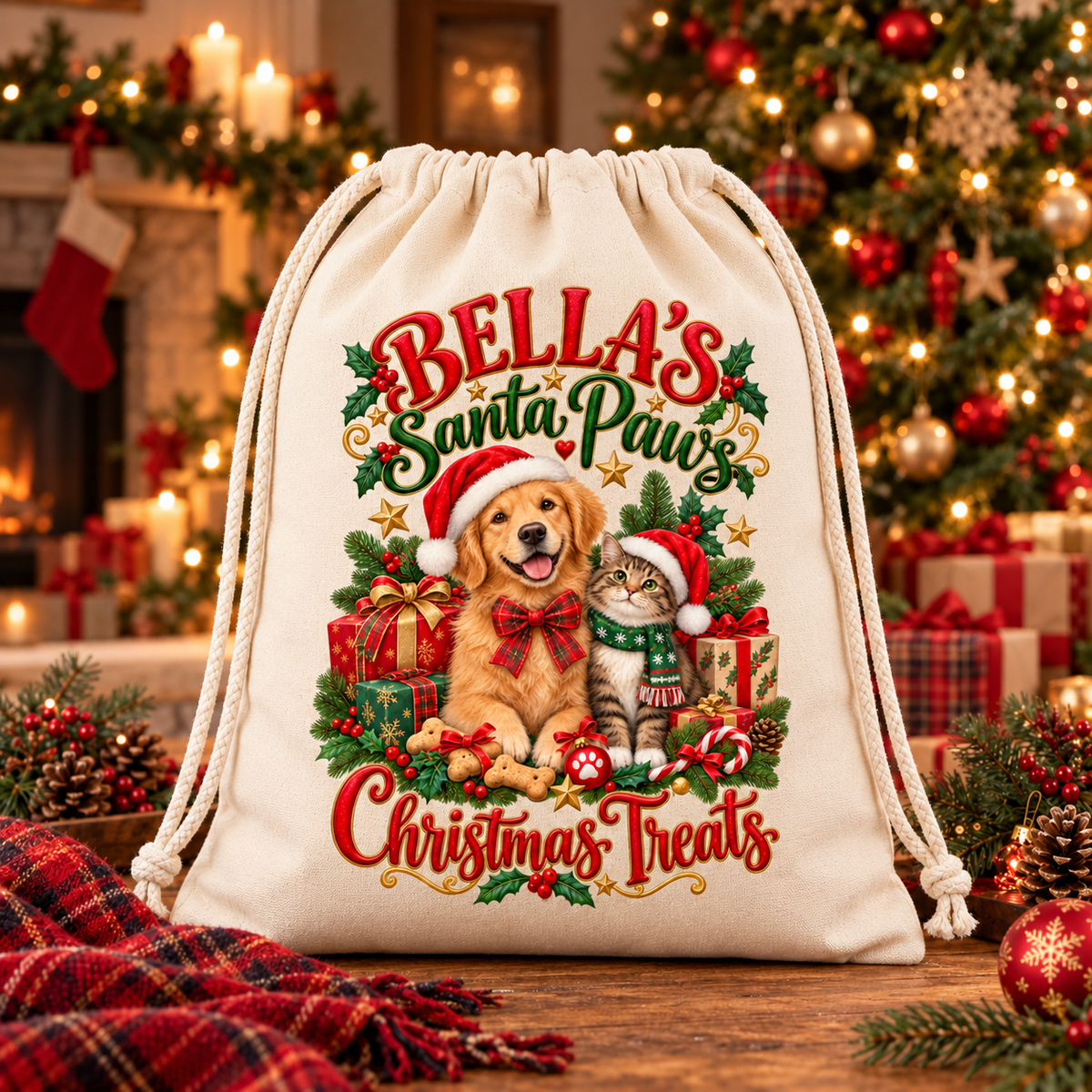 Personalised Santa Paws Christmas Gift Bags!