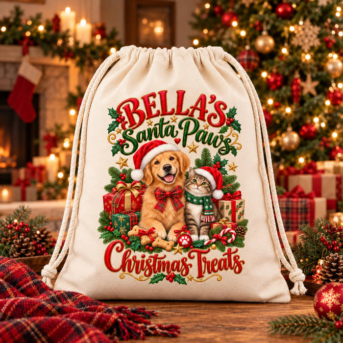Personalised Santa Paws Christmas Gift Bags!