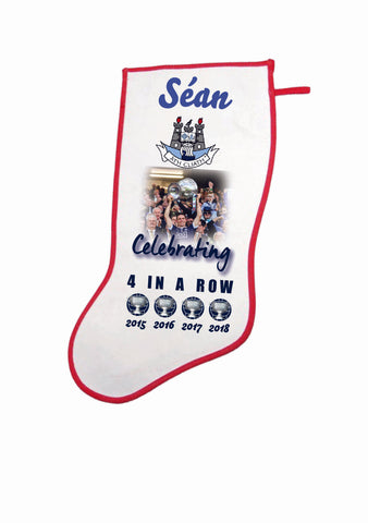 Personalised Dublin "4 in a Row" Christmas Stocking