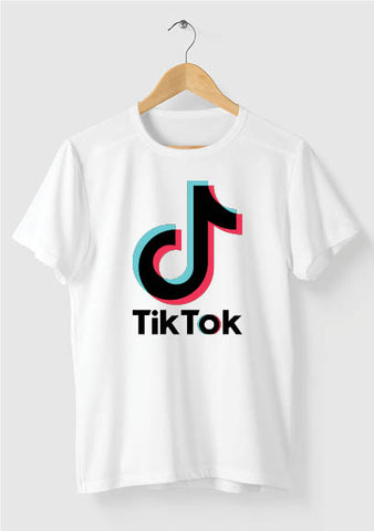 TikTok T-shirts with personalised name or username.  Available in a selection of colours