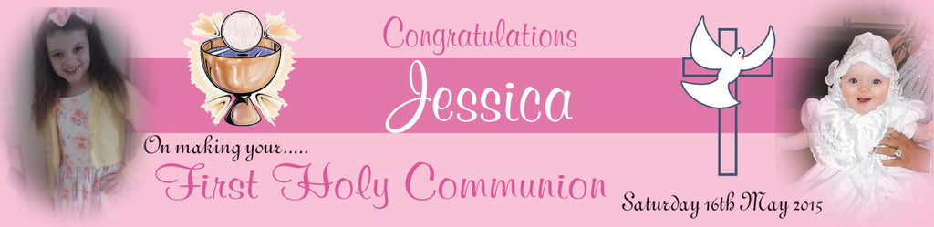 Personalised Communion/Party Banners (5ft x 1.5ft)
