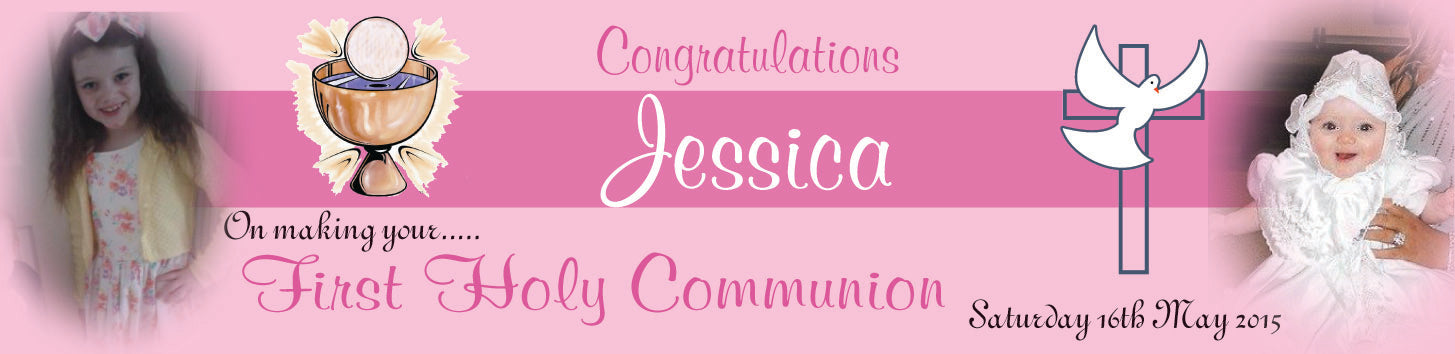 Personalised Communion/Party Banners (2ft x 1ft)