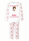 Personalised Communion Pyjamas - Pink Bear
