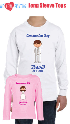 Personalised Communion Long Sleeve Top (Child)
